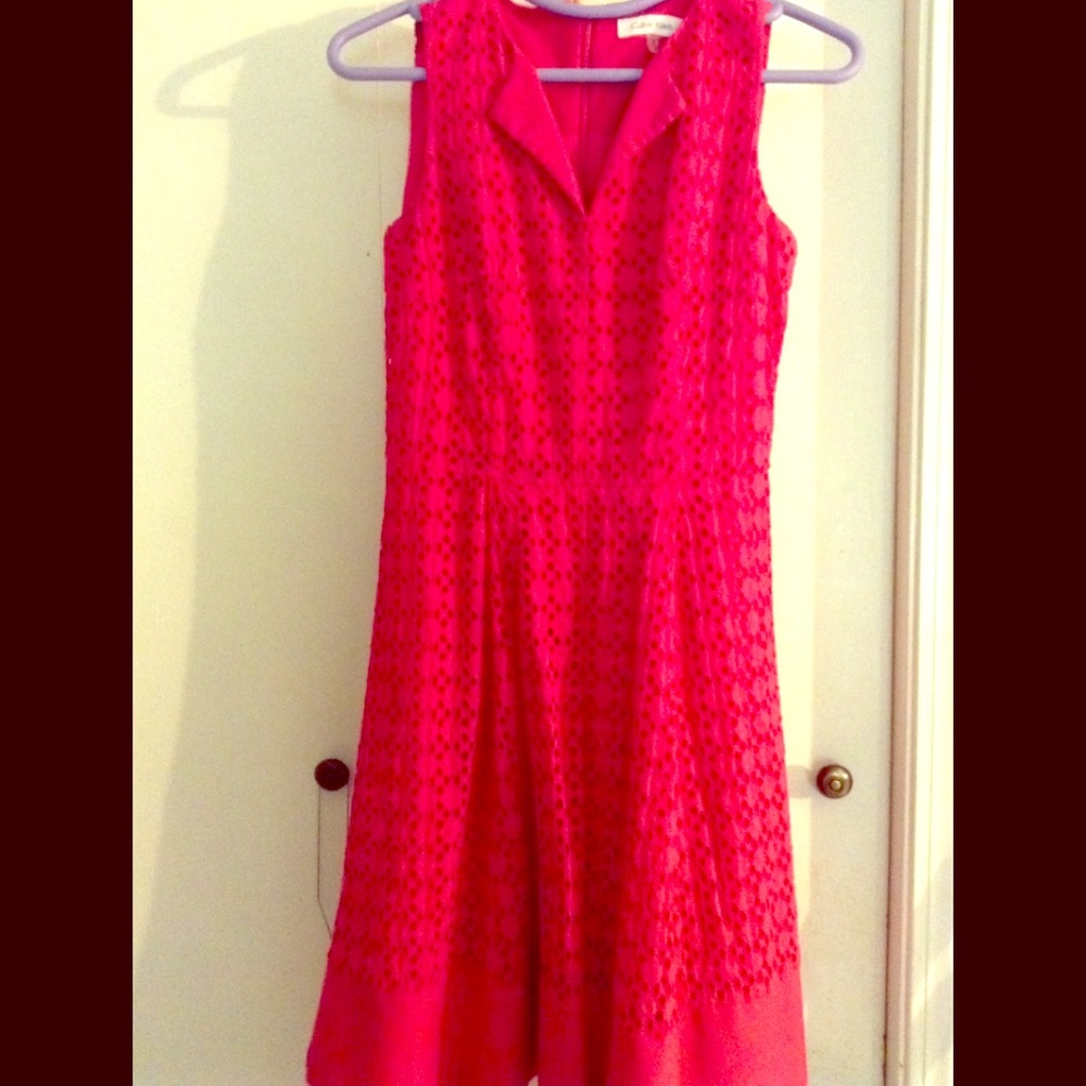 Calvin Klein 🌷 beautiful sleeveless eyelet dress